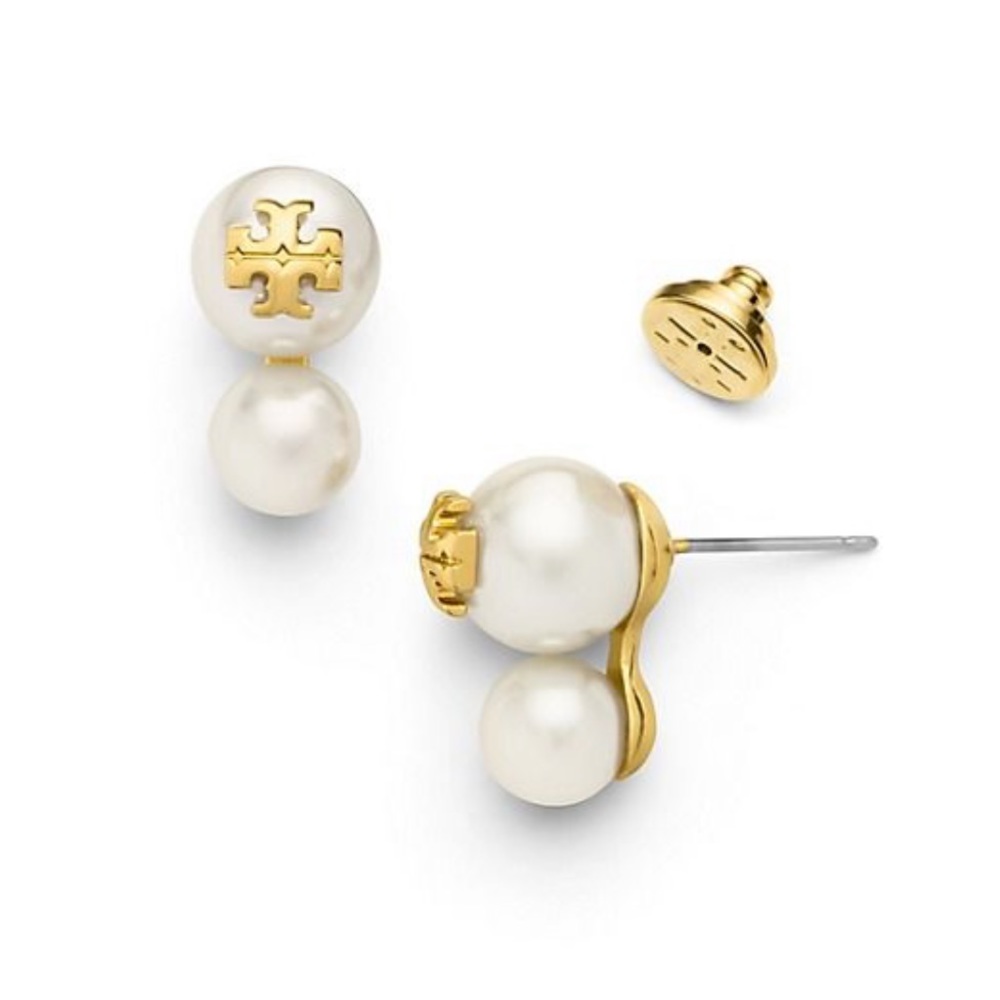 NWOT Tory Burch double pearl earring